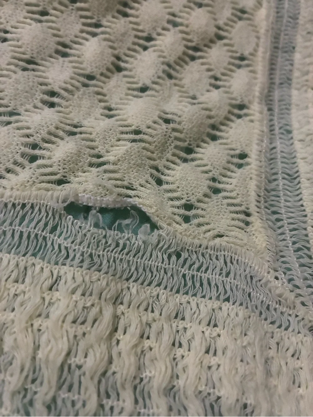 Vintage Handcrafted Yellow Crochet Baby Blanket